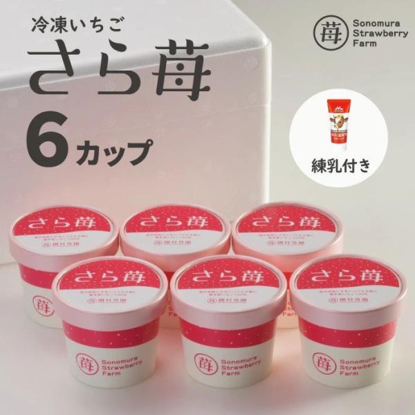 農家直送 さら苺 50gｘ6カップ 練乳付き 国産 冷凍いちご 熊本県産 さちのか ストロベリー ギ...