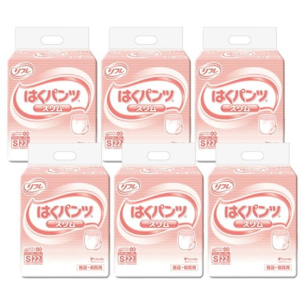 リブドゥコーポレーション リフレ はくパンツスリム Sサイズ 計132枚 (22枚×6袋) 大人用紙...