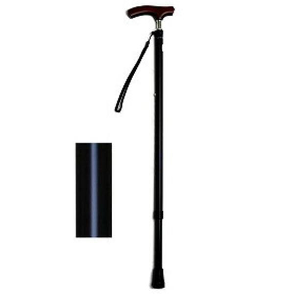 ウェルファン 夢ライフステッキ スリムネック 伸縮スリムタイプ(無地) ブラック