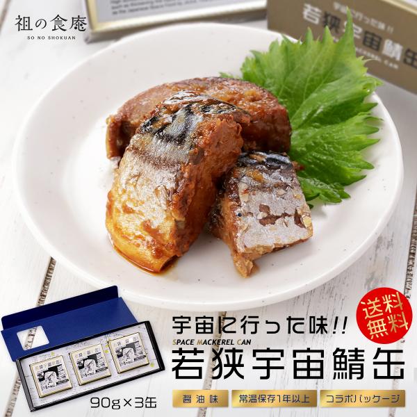 クーポン利用で10％OFF！【ドラマで話題】若狭宇宙鯖缶 90g×3缶 鯖缶 缶 宇宙 さば サバ ...