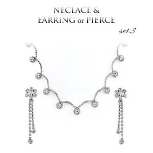 ウェディングセット ブライダルセット クリスタル ブライダル ブライダルジュエリー ネックレス ro...