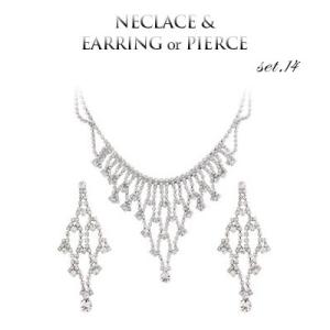 ウェディングセット ブライダルセット クリスタル ブライダル ブライダルジュエリー ネックレス ro...