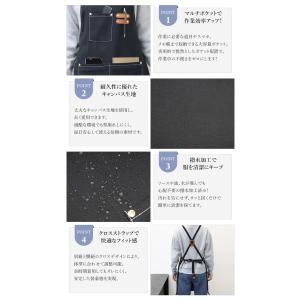 エプロン ワークエプロン キャンバス 撥水 防...の詳細画像3