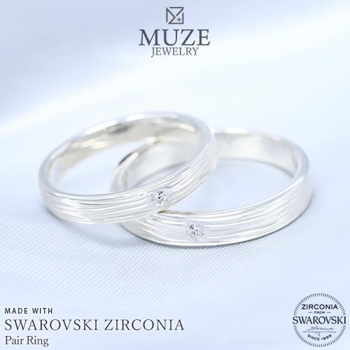 スワロフスキー ペアリング SWAROVSKI 結婚指輪 MUZE JEWELRY マリッジリング ...