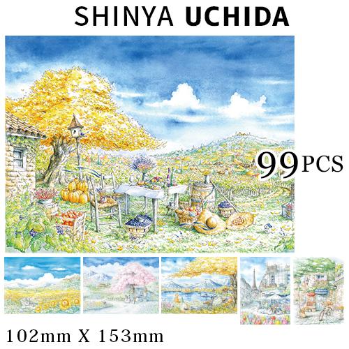 ジグソーパズル 99ピース パズル 内田新哉 SHINYA UCHIDA 選べる6タイプ 水彩画 猫...