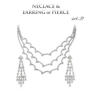 ウェディングセット ブライダルセット クリスタル ブライダル ブライダルジュエリー ネックレス ro...