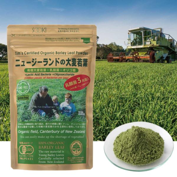 定期購入で10％off！ 大麦若葉 青汁 粉末 乳酸菌 オーガニック 葉酸 有機 JAS ソーキ 乳...