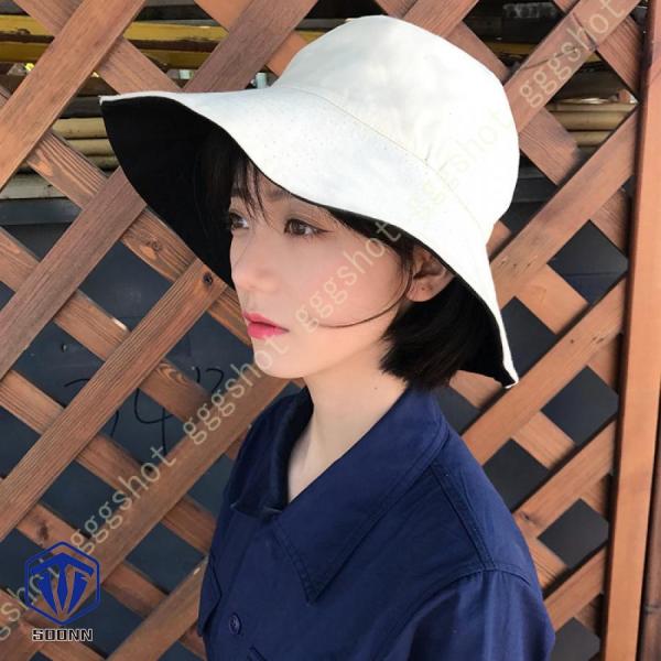 つば広帽子 サンバイザー レディース 深め 小顔効果 春夏 通気 完全遮光 UVカット 吸汗 速乾 ...