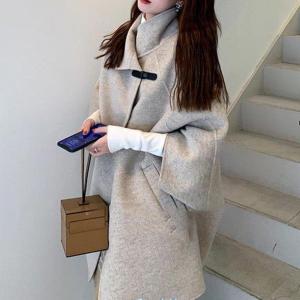 チェスターコート レディース 秋服 ロング丈コート 40代 おしゃれ 上品 50代 無地 ラシャ コート アウター 体型カバー 通勤 韓国風