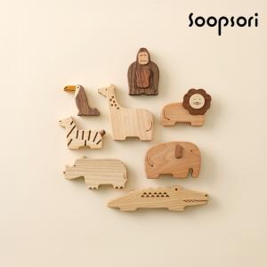 Soopsori（スプソリ） 木のおもちゃ 人形 木製ロボット タルボ 手足の