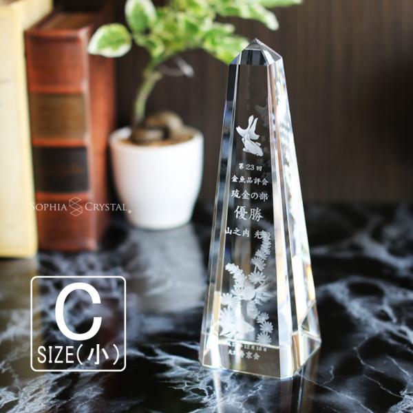 クリスタル トロフィー CR-30C(小) 名入れ 記念品 表彰状 退職記念 周年記念 創立記念 ゴ...