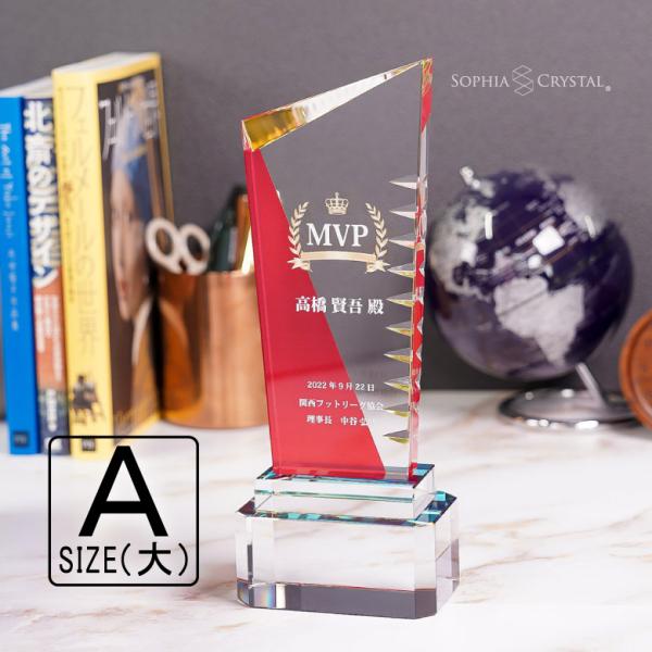 クリスタル トロフィー CR-47A(大) 名入れ 記念品 表彰状 退職記念 周年記念 創立記念 ゴ...