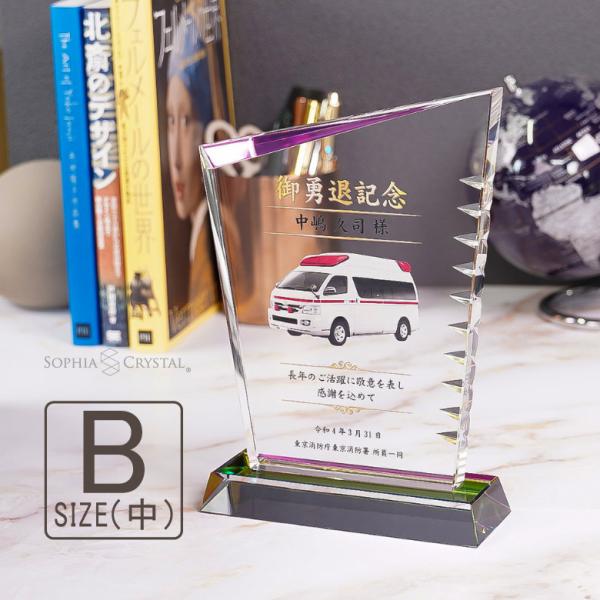 クリスタル 盾 DP-21B(中) 名入れ 表彰状 表彰 楯 退職記念 周年記念 創立記念 ゴルフコ...