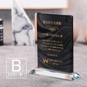 ブラックビューティー 表彰盾 PS-7B-bb(中) ホワイトガラス 黒 楯 名入れ 記念品 表彰状 卒業 退職祝い 周年記念 創立記念 ゴルフ スポーツ ギフト PSB-7