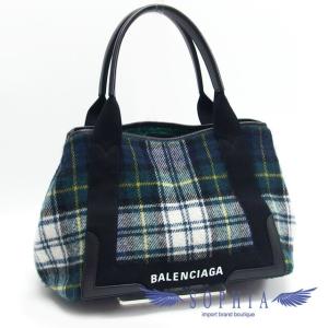 BALENCIAGA NAVY CABAS S バレンシアガ トートバッグ ネイビー カバ S