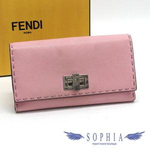 FENDI（フェンディ） 長財布 エフイズ レザー ピンクベージュ