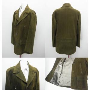 チープ エルメス メンズ ヌバックハーフコート 深緑 サイズ52