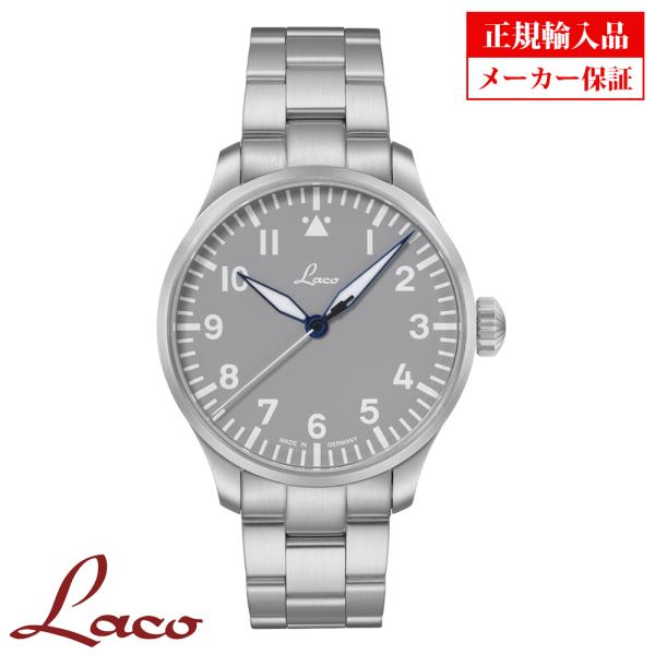 NEW ラコ メンズ腕時計 Laco 862161.MB PILOT Augsburg39 Grau...