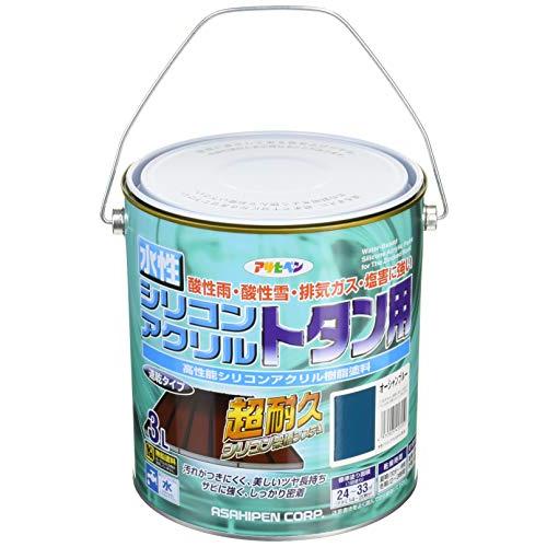 アサヒペン 水性シリコンアクリルトタン用 オーシャンブルー 3L