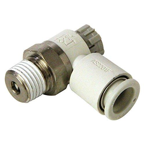 SK11 スピードコントローラ エルボタイプ 10mmホース用 R1/4 AS2201F-02-10...