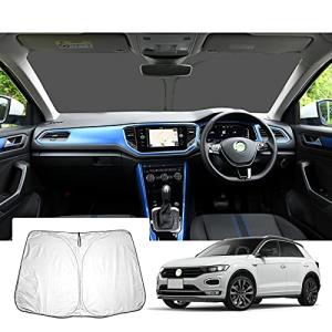【GAFAT】フォルクスワーゲン T-Roc ティーロック SUV 2020年〜現行 専用 車用サンシェード フロントガラス用 UVカット 折り畳み