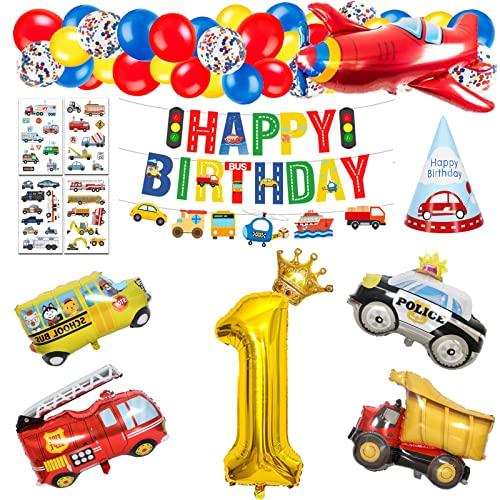誕生日 飾り付け 男の子、誕生日バルーン 一歳 誕生日 男の子 1歳 誕生日プレゼント 男の子 車 ...