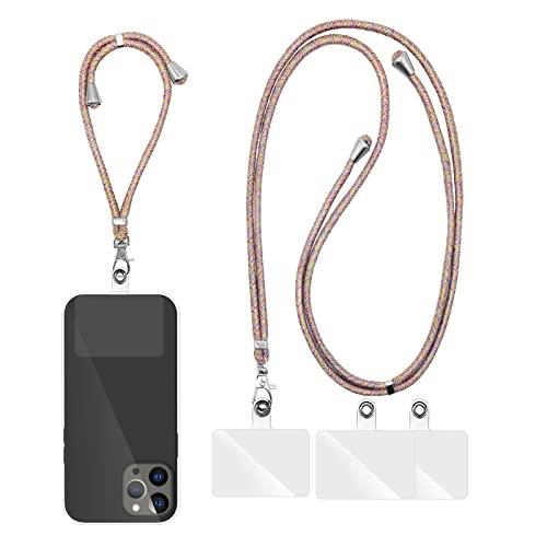 [Olliwon] スマホストラップ 首掛け 携帯ストラップ, ネックストラップ 1本+リストストラ...