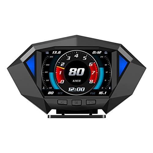 wiiyiiヘッドアップディスプレイカーHUD P1、OBD + GPS +傾斜計+周囲光、加速テス...