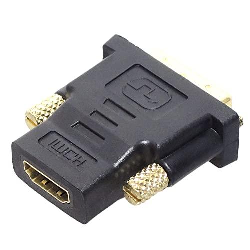 KAUMO DVI-Iオス ⇔ HDMIメス 相互変換 変換アダプタ 変換器 ブラック