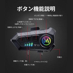 バイク インカム インターコム Bluetoo...の詳細画像4