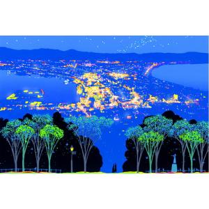 ナイーフアート 絵画 版画 シルクスクリーン 吉岡浩太郎 「サーカスの