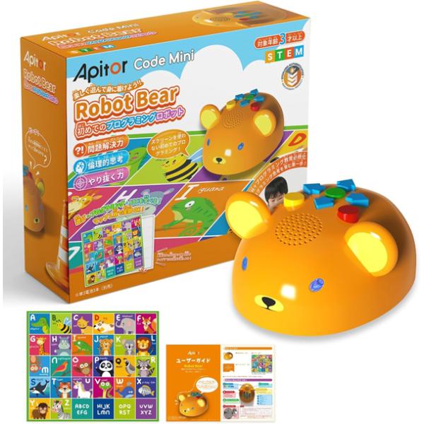 Apitor Robot Bear アピターロボット ベアー プログラミングロボット ABCマップ付...
