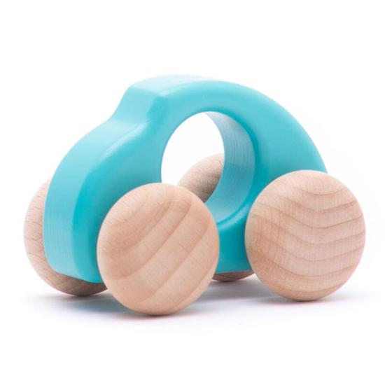 ボーネルンド 木のくるま 木のビートル ライトブルー