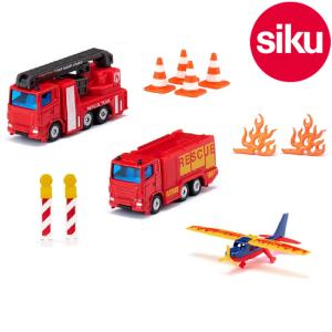 ボーネルンド（Bornelund） siku ジク ギフトセット 消防車両 ミニカー