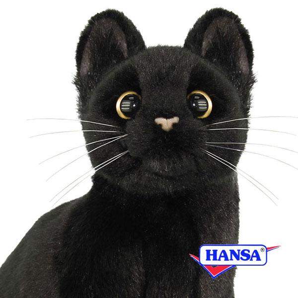 HANSA ハンサ ぬいぐるみ 8788 黒猫 クロネコ 猫 ネコ リアル 動物