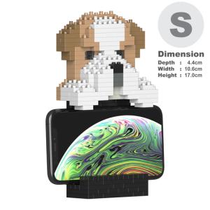 JEKCA ジェッカブロック イングリッシュブルドッグ スマートフォンスタンド スマホ 01S Sculptor 立体パズル 組立パズル