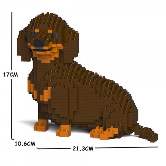 JEKCA ジェッカブロック ダックスフンド 茶 05S-M02 Sculptor 立体パズル 組立...