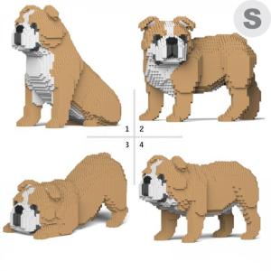 【無料ラッピングサービス有り】 JEKCA ジェッカブロック イングリッシュブルドッグ ベージュ 4in1 パック 01S-M03 Sculptorの商品画像