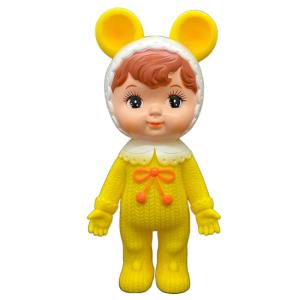 レトロドール 復刻版 クマちゃん オレンジ・ラメ レトロ・ソフビ人形