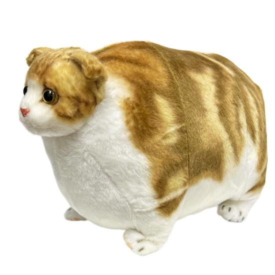 ふとっちぃZoo にゃんこ スコティッシュフォールド 猫のぬいぐるみ 丸い猫 デブ猫