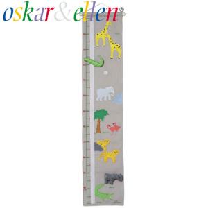 Oskar&Ellen布製身長計ハイチャートワイルドアニマル Oskar&ellen oskar&ellen オスカー&エレン 布製身長計 ハイ