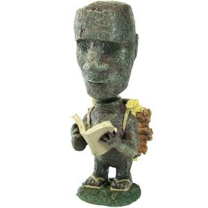 バブリングモアイ モアイと子犬 首ふりモアイ人形 フィギュア