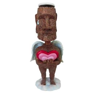 バブリングモアイ モアイと子犬 首ふりモアイ人形 フィギュア