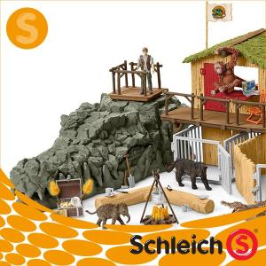 Schleich シュライヒ社フィギュア 42350 CROCOジャングル研究所 Croco Jungle Research Station