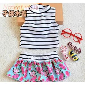 【SALE】キッズ 水着 女の子 ラッシュガード セパレート タンキニ 2点セット かわいい 動きやすい ベビー スイムウェア