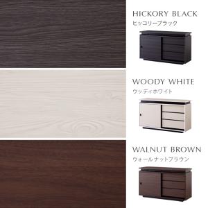 リビングボード 白 黒 茶 120cm サイド...の詳細画像4