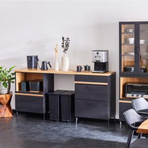 キッチンカウンター 日本製 大川家具 180c...の詳細画像1