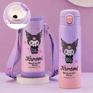クロミ キティちゃん 水筒 子供用 ストレート飲み 316ステンレス 魔法瓶 真空断熱 保温保冷 軽量 大容量 通学 携帯便利 カバー付き かわいい プレゼント