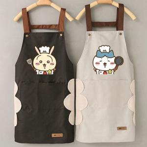 ちいかわ エプロン 防水 薄手 うさぎ キッチン 家用 撥油 拭き巾付き かわいい プレゼント