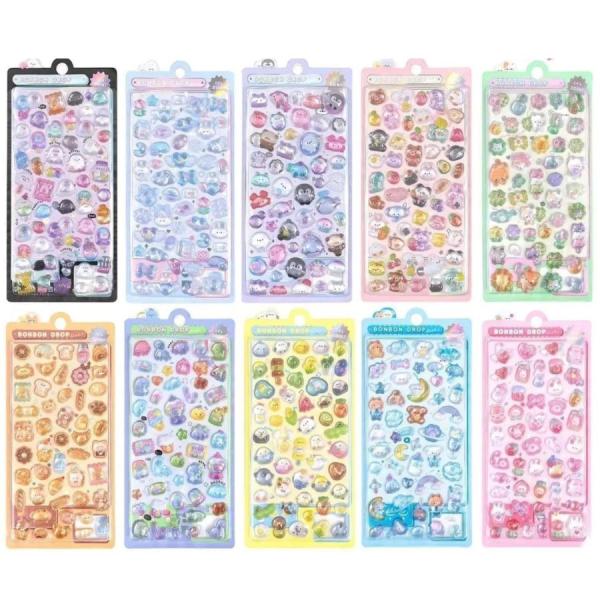 シール 可愛い10枚セット 立体 ごほうびシール DIY用 キラキラな 女の子 デコシール女の子 携...